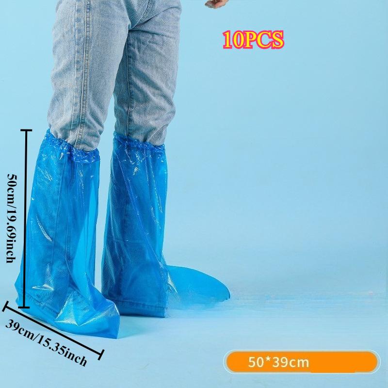 10 шт. сверхпрочных прозрачных водонепроницаемых бахил из высокоэластичного ПВХ, противоскользящие чехлы для обуви