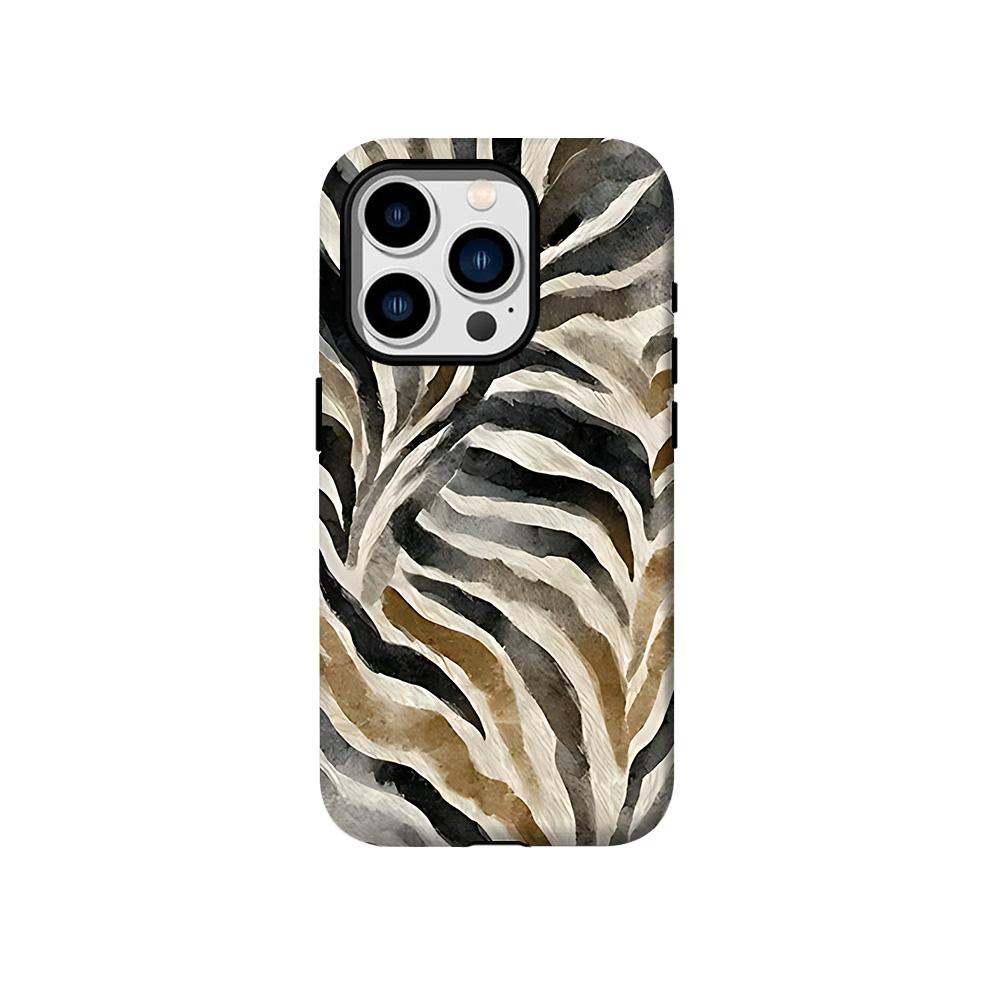 Luxury Clmj Leopard Curve Pattern Phone Case for iPhone 17 16 15 14 13 12 11 Air Pro Max Plus Luxury Double-layer Back Cover