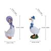 2Pcs Duck Garden Statues Figurine Cartoon Creative Funny Decorative Animal Sculpture Ornament for