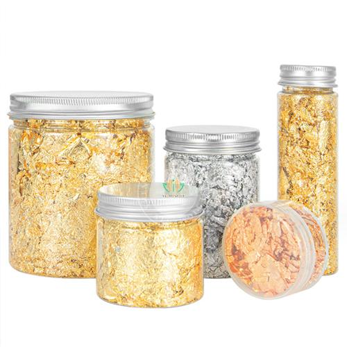22 Colors Super Thin Shiny Gold Gold Leaf Flakes Nail Gold Foil Flakes for Nail Art Resin Craft Decoration