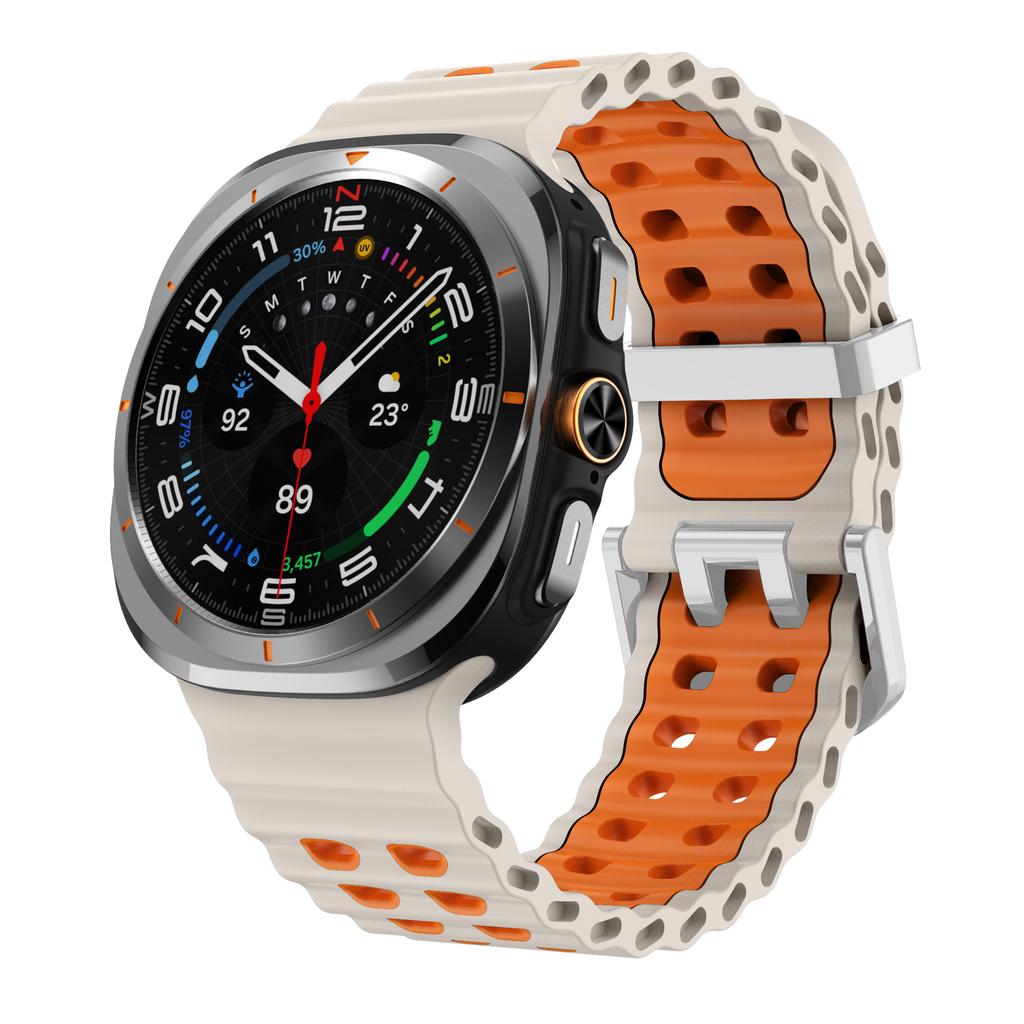 Original Straps For Samsung Galaxy Watch Ultra 47mm Accessories Marine Sport silicone Bracelet correa Galaxy Watch 7 ultra Band