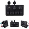 6-gangový spínač ovládacího panelu Led Rocker Breaker Auto Marine Boat Truck okruh