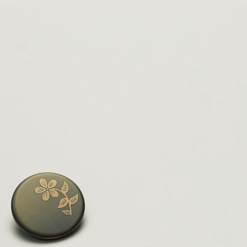 

5Pcs Xiaoxiang Celebrity Style Printed Resin Button Tweed Jacket Cardigan Sweater Double-Sided Leather Coat Button 1 #[flat printing green] 17mm