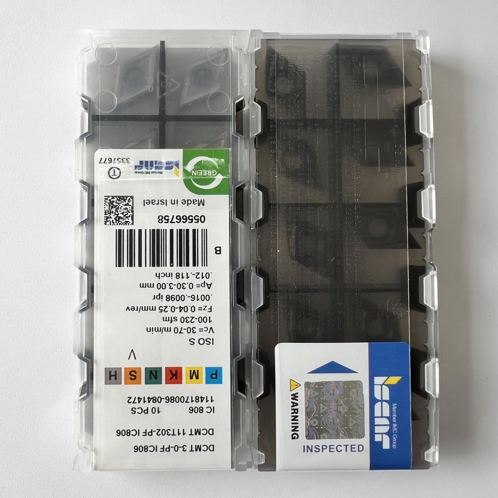 

ISCAR / DCMT11T302-PF IC806 / Industrial indexable carbide inserts 10 Pcs
