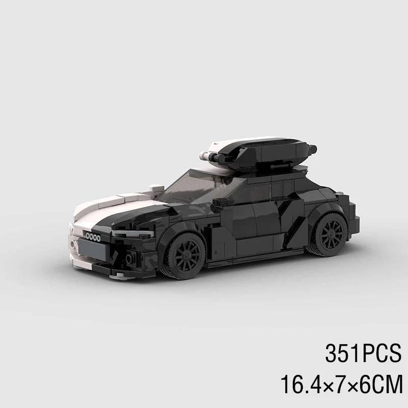 MOC Pickup Car Model Building Blocks GT RS6 Super Race Speed Racing Sports Police Vehicle Technical Racing Brick Christmas Gif