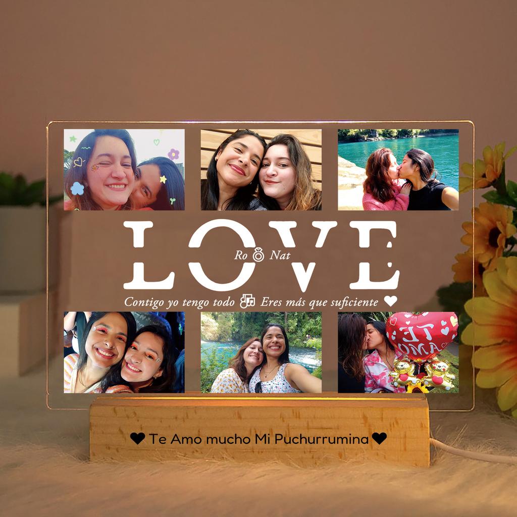 Customized 3D Acrylic Lamp Personalized Photo Text Night Light for MOM DAD LOVE Family Day Wedding Birthday Christmas Gift