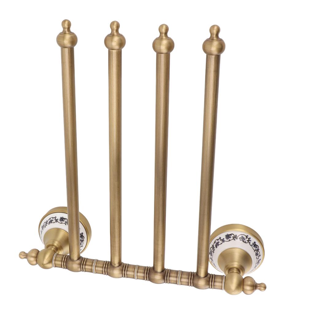 Swivel Towel Bar Antique Brass Towel Rack Rotated Towel Hanger Holder for Bathroom Four Rods