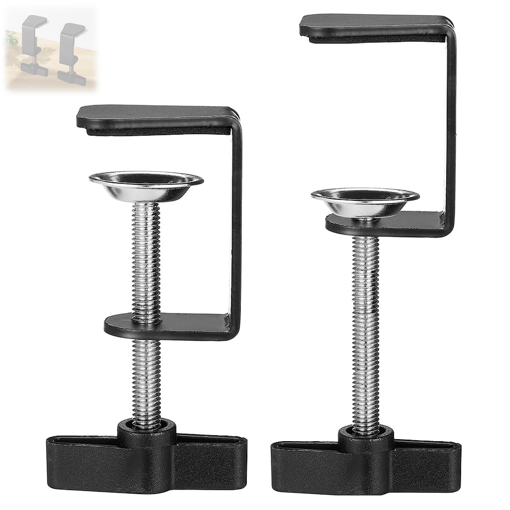 DOZENYOO Small Woodworking Fixing Aluminum Woodworking DIY Furniture Shelf Work Set of 2 Clamp, C-Type Clamp, Clamp, Hardware, Alloy, Adjustable,