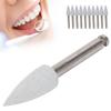 10pcs Dental Polishing Burs Low Speed Dental Grinding Polisher Burs Drill Bits Set Gray