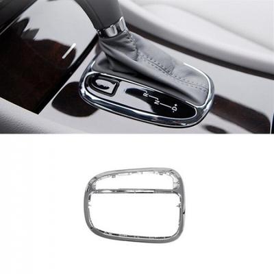 ABS Chrome Car Central Gear Shift Knob Bottom Frame Trim For Benz C W203 04 05