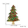 Christmas Green Enamel Red Rhinestone Star Xmas Tree Brooches Pins New Year Festival Badges Holiday Jewelry Gifts For Women Men