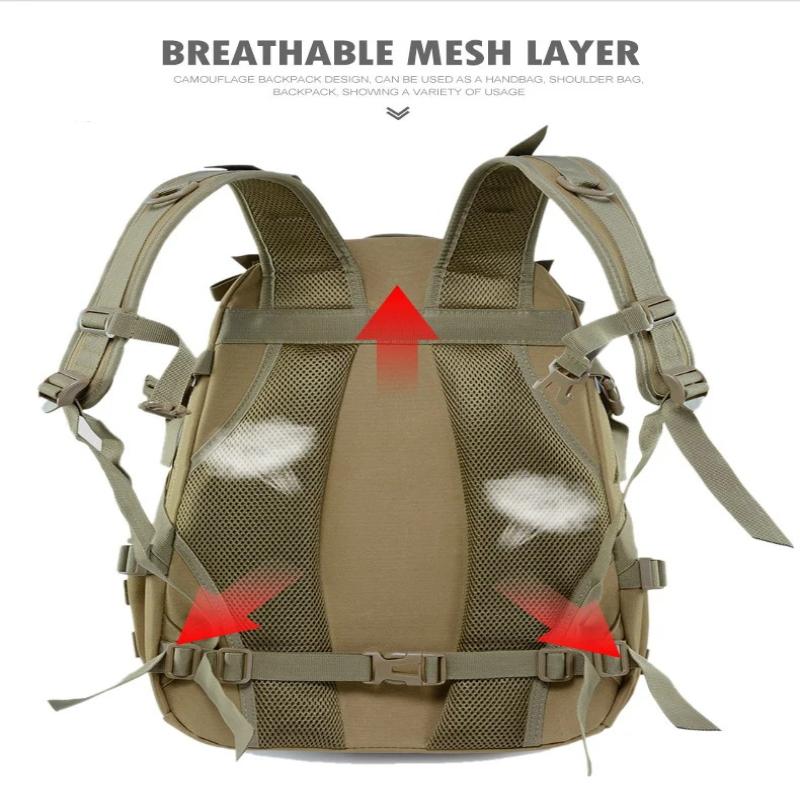 1Pc  Tactical Backpack for Men Camping Hiking Backpacks Reflective Outdoor Travel Bags Survival Climbing Rucksack Bag