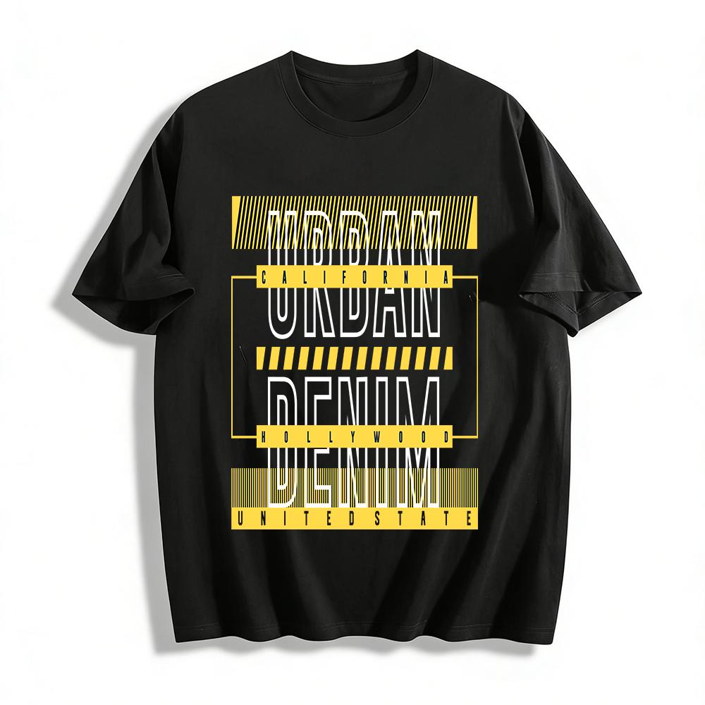 California Hollywood Graphic Casual Tee for Men Women Pure cotton T-shirt XXS