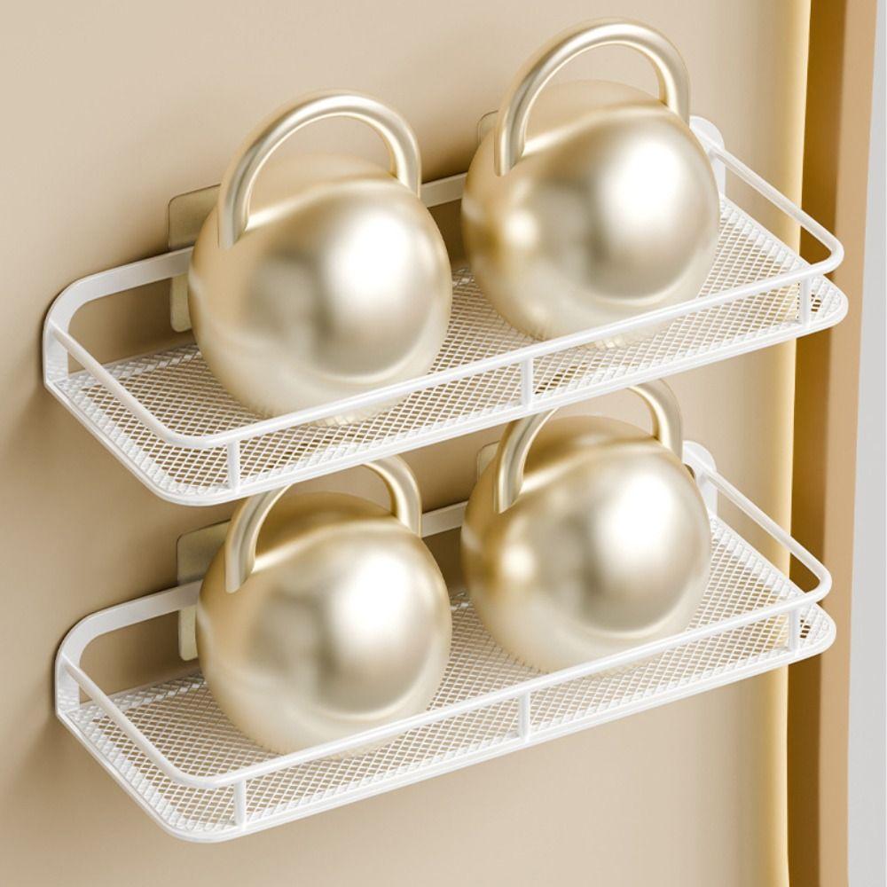 Waterproof Wall-mount Bathroom Shelf Large Capacity Condiment Storage Shelf Bathroom Accessories