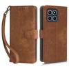 For Honor 70 Lite 5G/X6 4G/X8 5G/Play6C 4G Wallet Stand Leather Case RFID Blocking Phone Cover with Strap