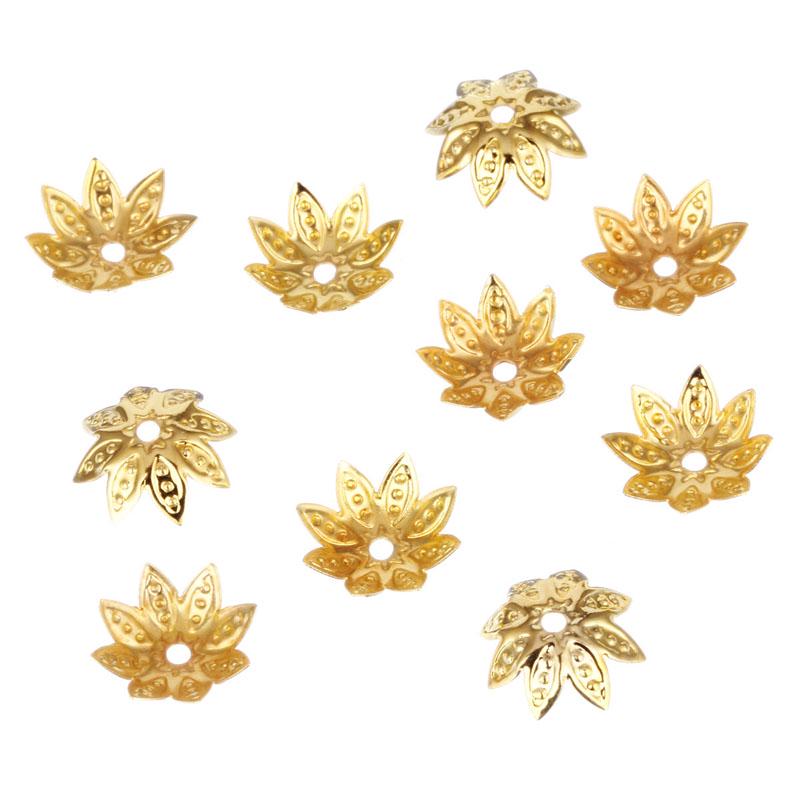 

Бусины для рукоделия из бижутерного сплава 11 мм. 100 штук golden