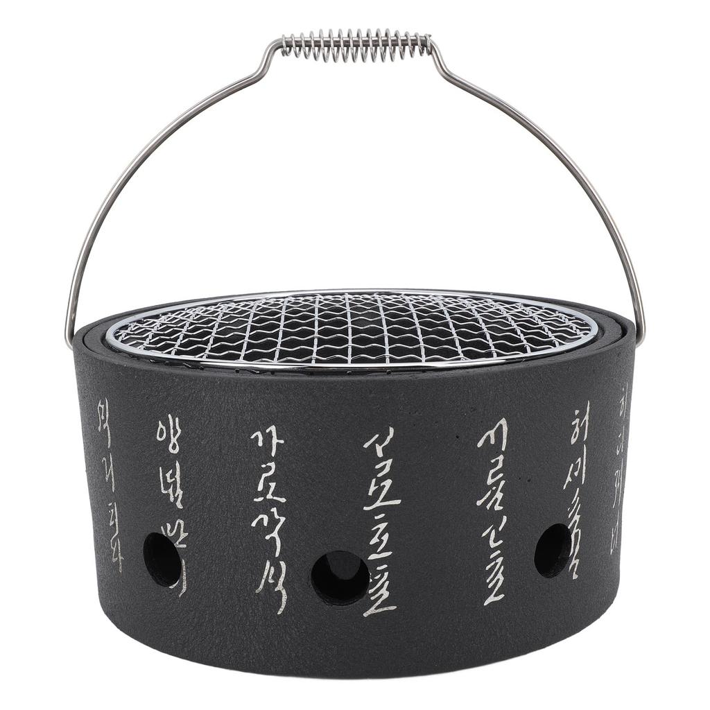 BBQ Stove Aluminum Stainless Steel Multifunctional with Portable Handle Food Charcoal Stove for Tea