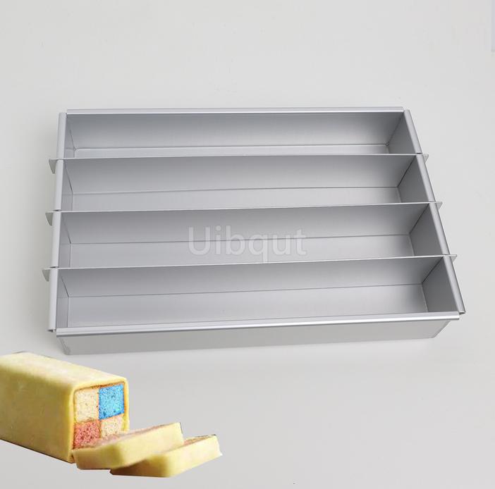 Forma do ciasta Battenberg Komercyjna Anodowane Aluminium Srebrna kwadratowa forma do ciasta akcesoria do pieczenia forma do mooncake narzędzia do ciasta