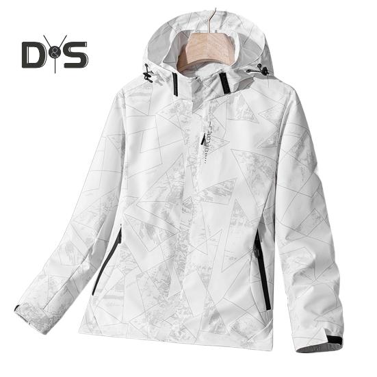 

Спортивная куртка с капюшоном и длинными рукавами, камуфляжный принт, свободное пальто, ветрозащитный плащ без подкладки с принтом M белый