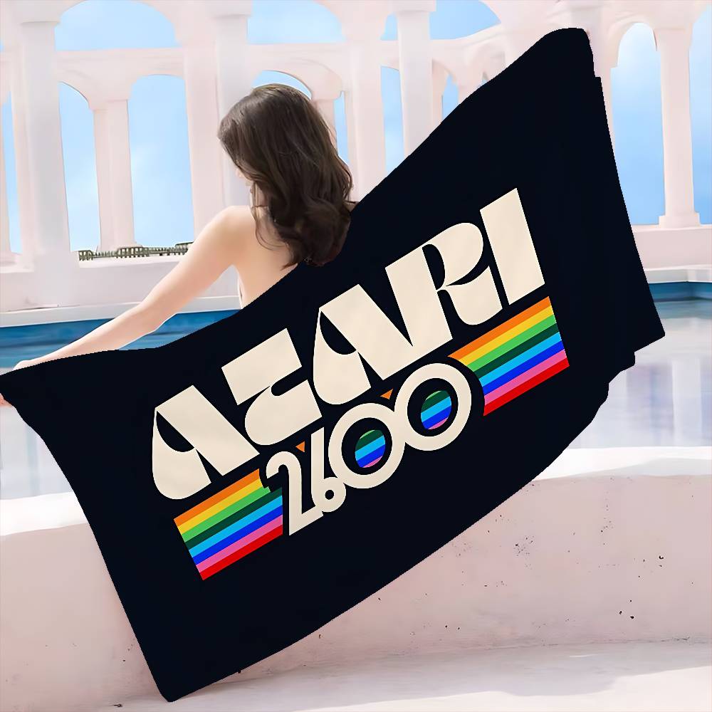 A-Atari Logo Microfiber Beach Towel Absorbent Quick dry Soft Yoga Swimming Resort Mountain Climbing Towel