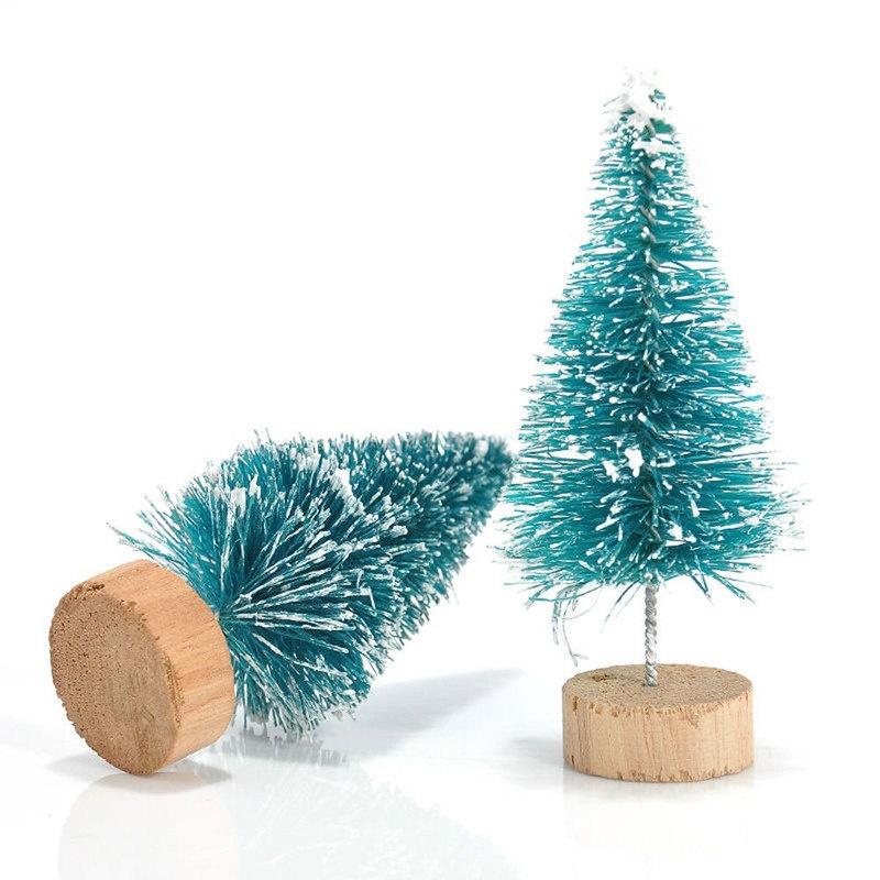 12 PCS/Bag Mini Christmas Tree Home Decoration Small Christmas Tree Mini Tree