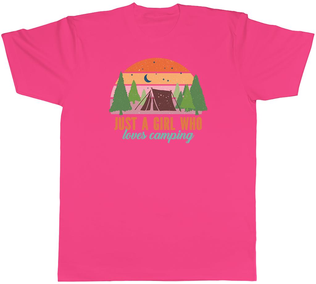 Just a Girl Who Loves Camping Unisexs TShirt Tee Gift Top