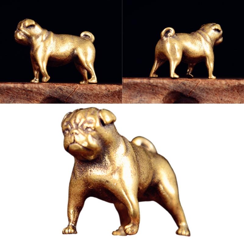 Successful Bronze French Rottweiler Figurine Dense Desk Decoration Wealth Symbol Telecommute Gift for Holidays