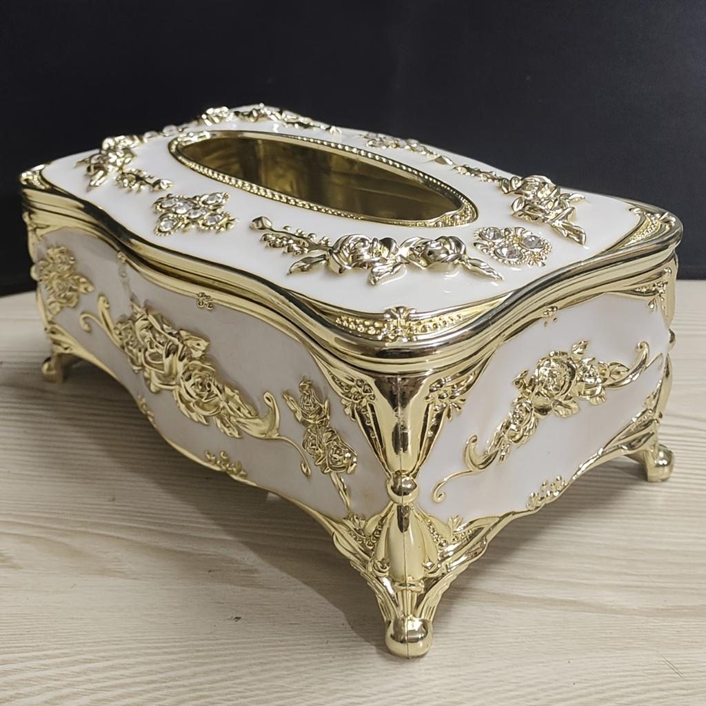 European Style Paper Towel Box for Kitchen, Living Room, Coffee Table, Desktop Paper Storage Box, High-end Restaurant