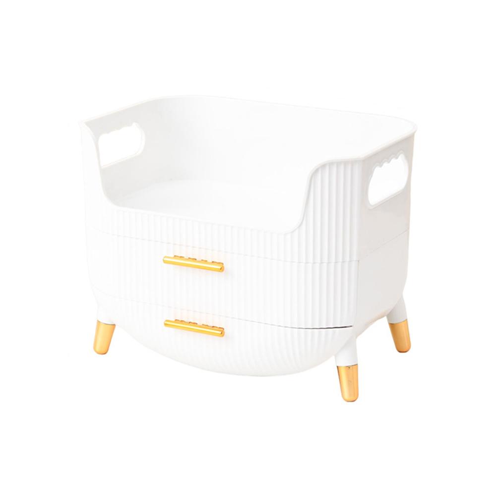 

1 шт. Коробка для хранения косметики - Большая вместимость, коробка для хранения помады и маски для лица - Классифицированное хранение и подставка для демонстрации белый