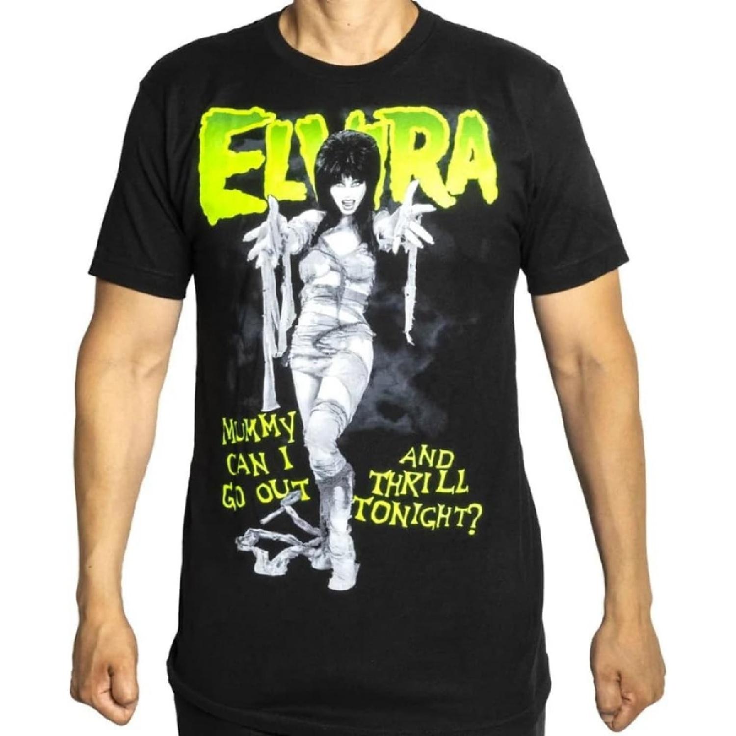kreepsville 666 Elvira Mistress of The Dark Mummy Thrill Tonight Gothic Horror T-Shirt S