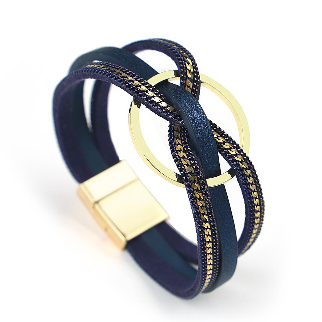 Cross Twist Leather Bracelet for Women Braided Bowknot Wrap Multilayer Jewelry Accessories