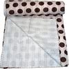Aizza Trends Handgefertigte Reine Baumwolle Bedruckte Kantha Decke - Traditionelle Optik Bettüberwurf Kantha Gudri - Vintage Handbestickte Gudri