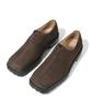 Firenze Atelier Center Cut Wide Square Toe Commando Sole Suede Derby 5701-Qs [Dark Brown]