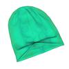 ZLIENSZUS Adult Beanie Hat with Symmetrical Orange & Blue Wavy Vertical Lines On Green - Modern Urban Suitable for Commuting, Casual Outfits, Layering