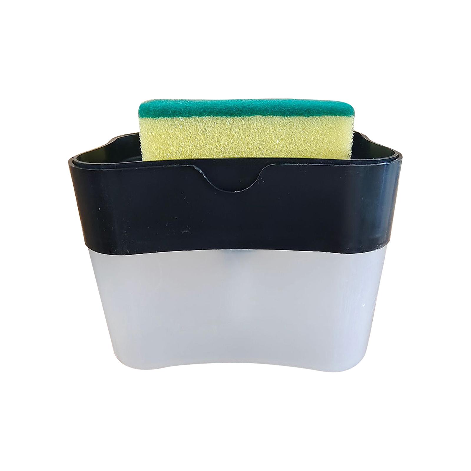 

Automatic Dispensing Box, Scouring Pad With Sponge Wipe, Cleaning Soap Box One Size чёрный