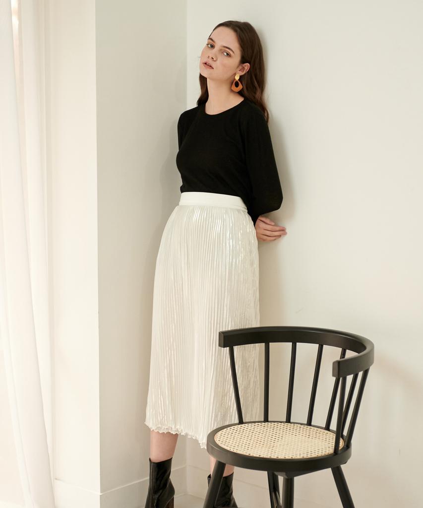 Ossi Wool Tencel Long-Sleeve Knit Wear