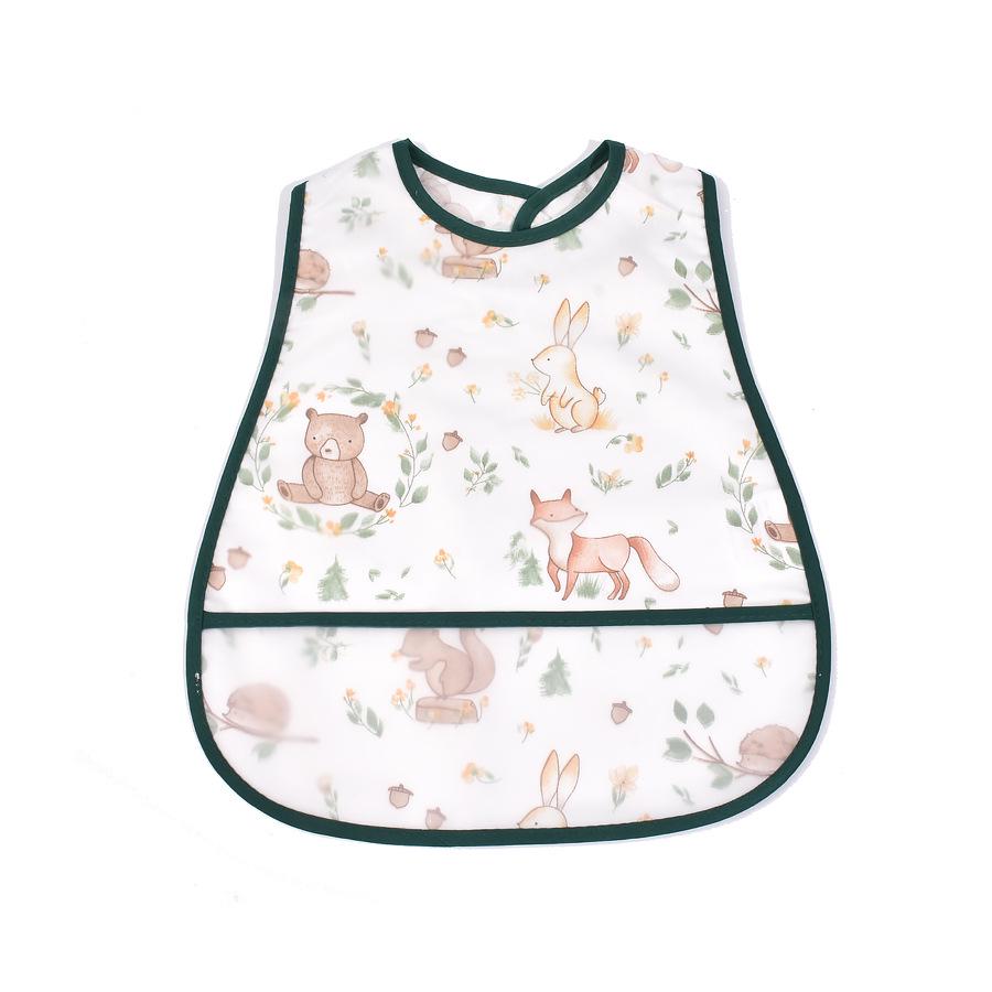 Waterproof Cartoon Baby Bib - Adjustable EVA Cotton Feeding Bib for Boys & Girls