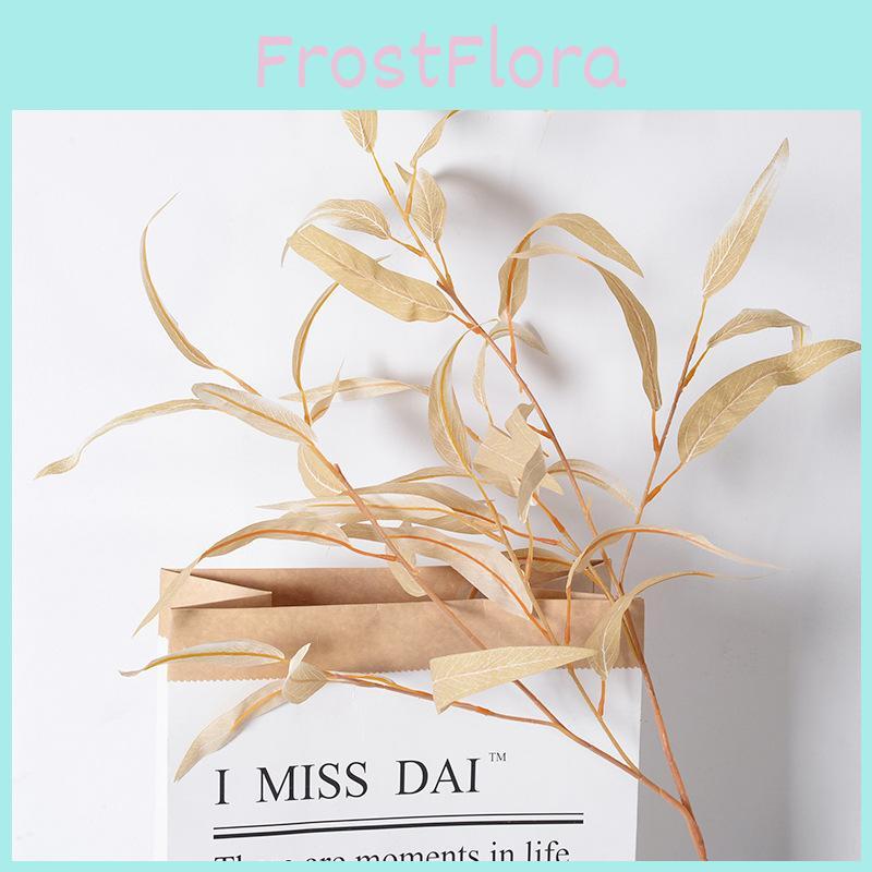 Large Artificial Willow Leaf With Silk Blossom For Celebration Photography And Living Space Decor