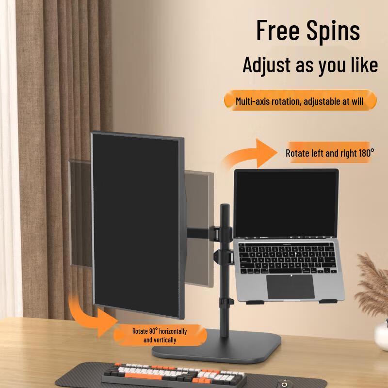 Perforated Dual Monitor Desk Mount with 40cm Column