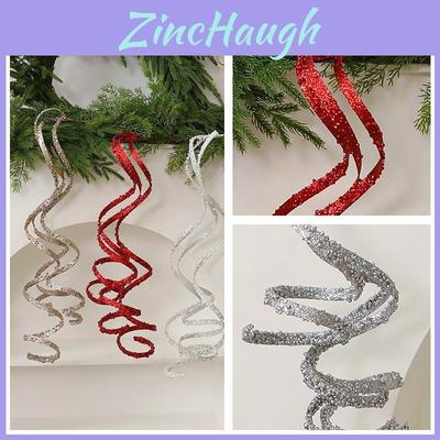 Christmas Tree Branch Decor With Gold Silver Red For Holiday Festive Decoration
