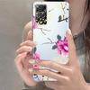 Weiße lila Blume Floral klare Hülle für Xiaomi Redmi Note 12 7 8 9 8t 11t 8 10 Pro 9s 10s 11 11s für Mi 9a 9 9c 9t 10 10c K40