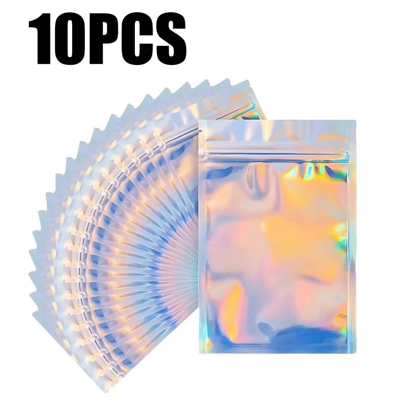 Laser Ziplock Bag Necklace Earrings Jewelry Gift Packing Bags Cell Phone Cases Colorful Packing Bags Kitchen Organizer