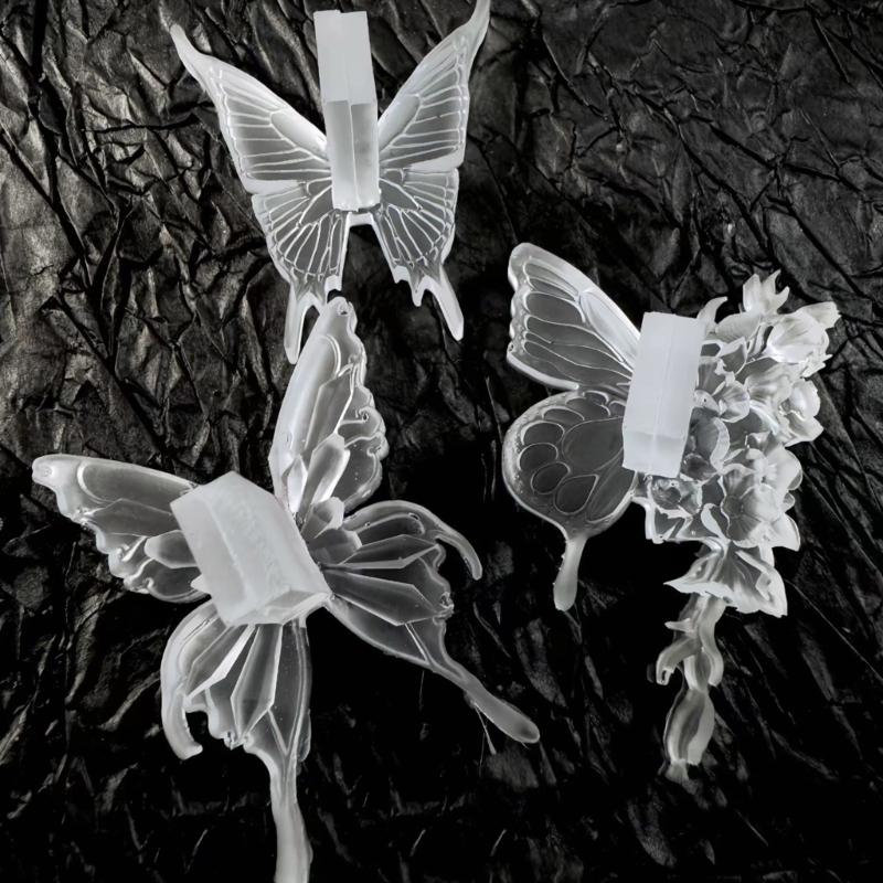 High Elasticity Butterfly Shaped Silicone Mold For Nail Extension And Creative Jewelry Making Accessories