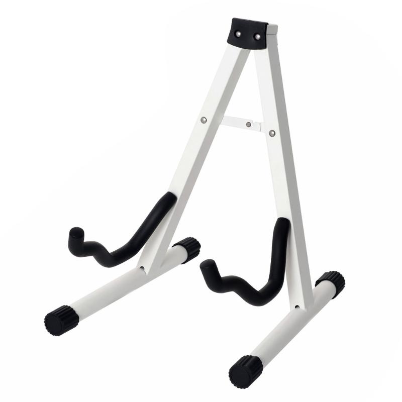 

Metal A-Frame Guitar Stand Adjustable Folding Musical Instrument Stand Suitable for Electric Guitars, Bass Guitars 1