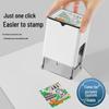 Stackable Four-Color Stamp with Automatic Pop-Up Lid, Clear Imprint, Customizable Patterns - Upgraded Design.