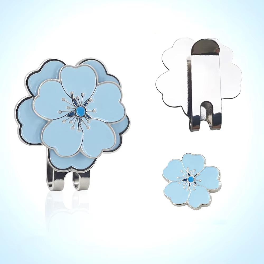 Flower Shaped Golf Cap Clip Magnetic Golf Hat Marker Outdoor Sports Golf Ball Mark  Jewelry Gift