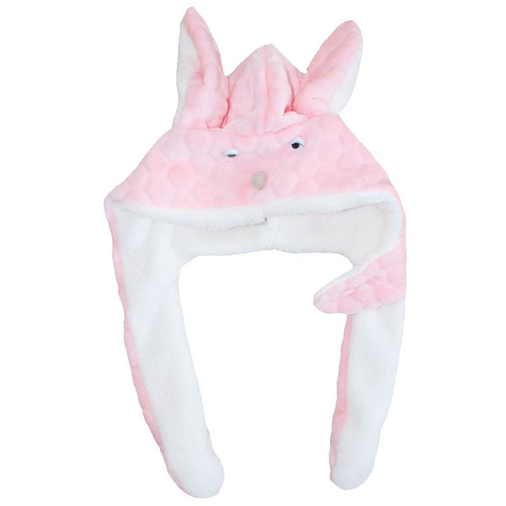 Buy Salmon Velvet Rabbit Ear Pumped Hat 