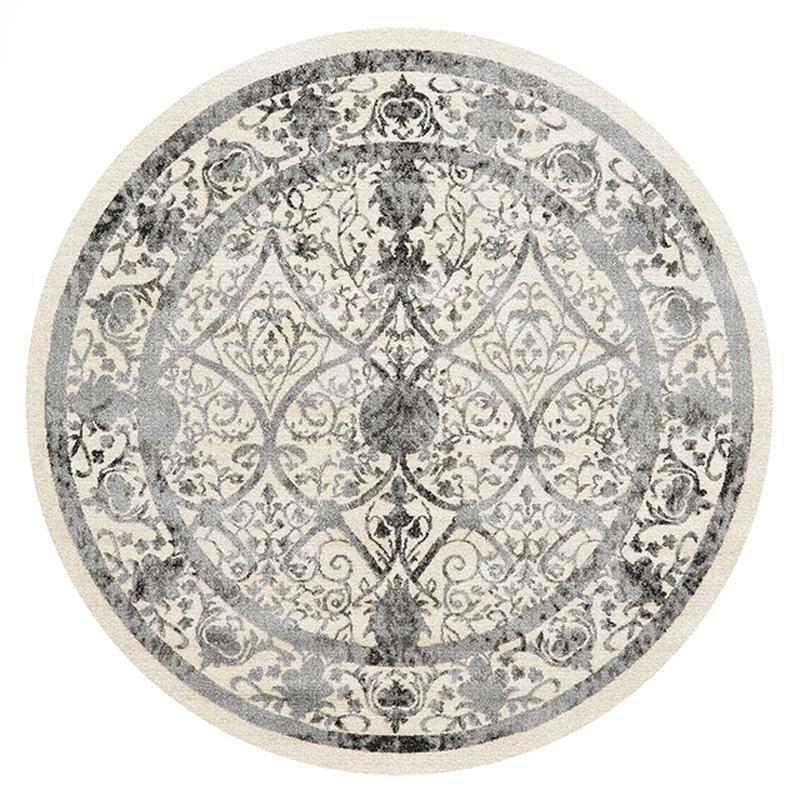 Tapete circular geométrico minimalista antiderrapante, tapete decorativo retrô para sala de estar, capacho para porta