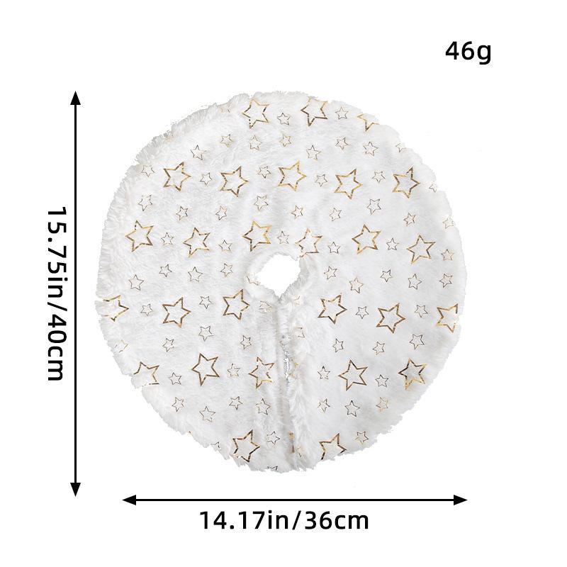 Port of Love Snowflake Mini Christmas Tree Skirt: Cute Star Ornament for Tabletop Tree Base Decoration
