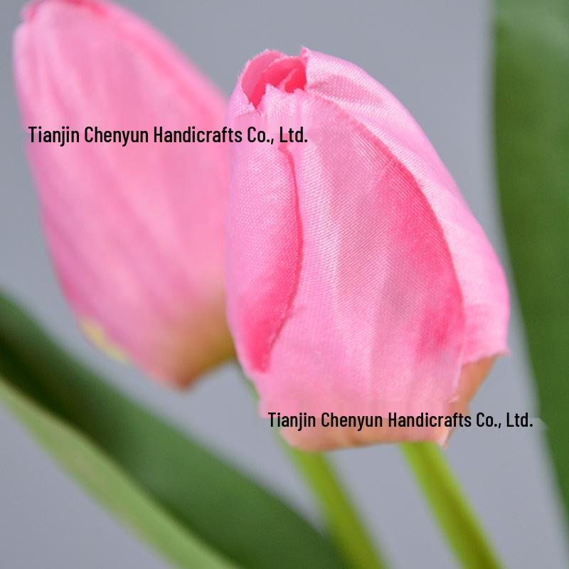 7-Head Artificial Tulip Bouquet Desktop Arrangement for Weddings & Performances